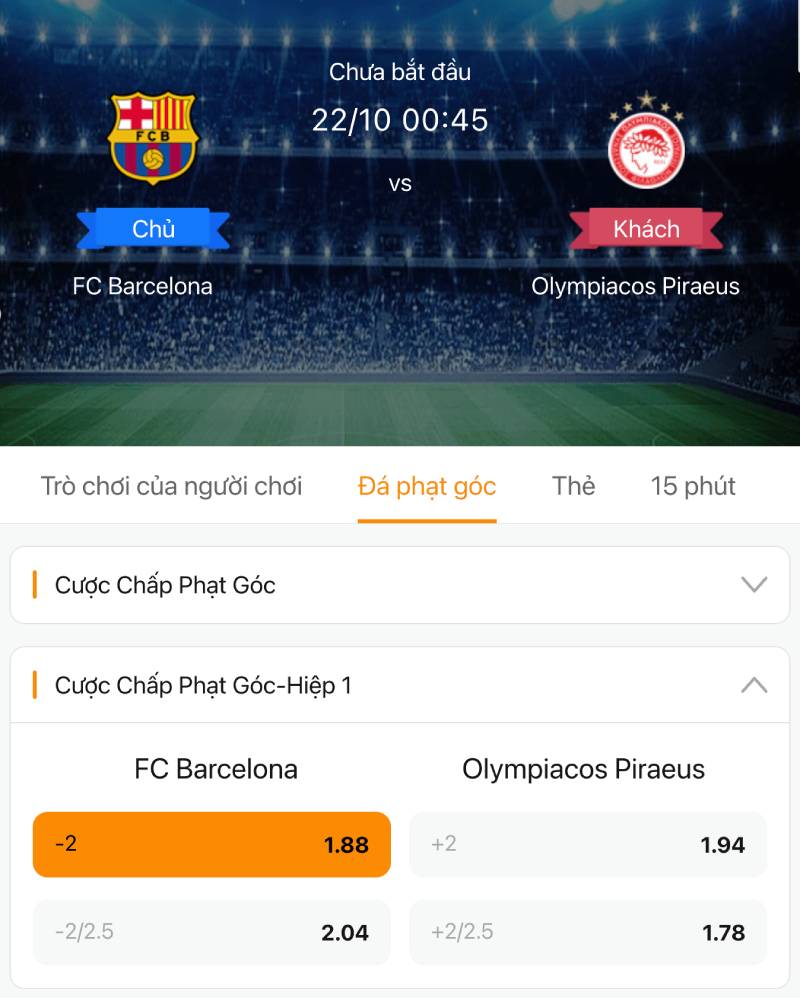 Kèo Phạt Góc Chơi Như Nào Cho Dễ Ăn? Lượm Tiền Ngay 4 Kèo phạt góc hiệp 1