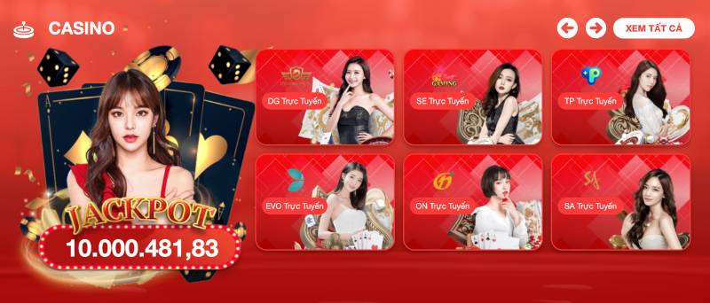 Sòng Bài (Live Casino) – Sân chơi hàng tuyển với Dealer thật