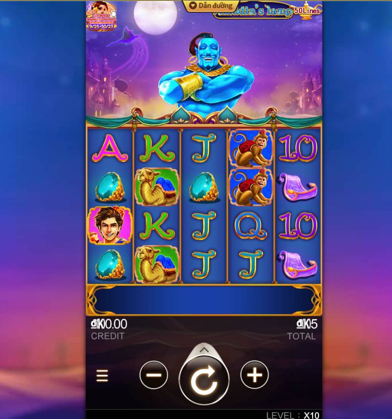 Thế giới phép thuật trong slot Aladdin và cây đèn thần 007win